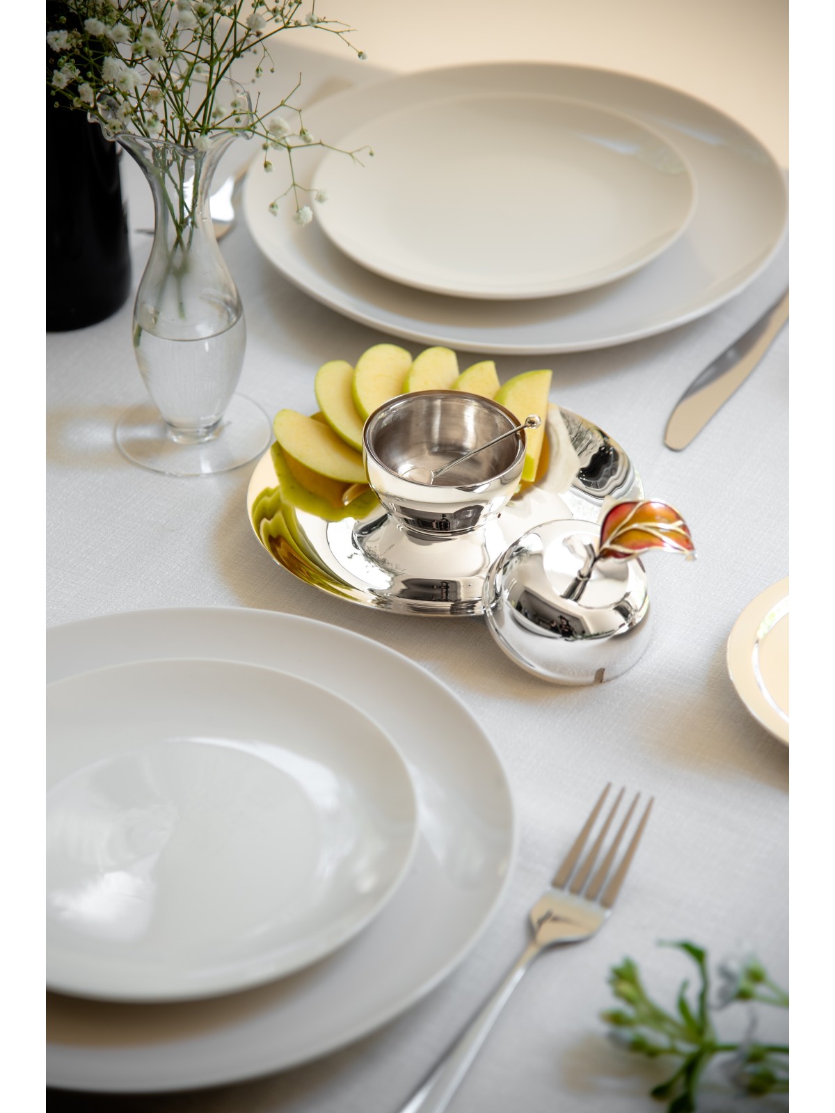 Plat de miel unique en forme de pomme avec émail, cadeaux Tu B'Av, J israélien