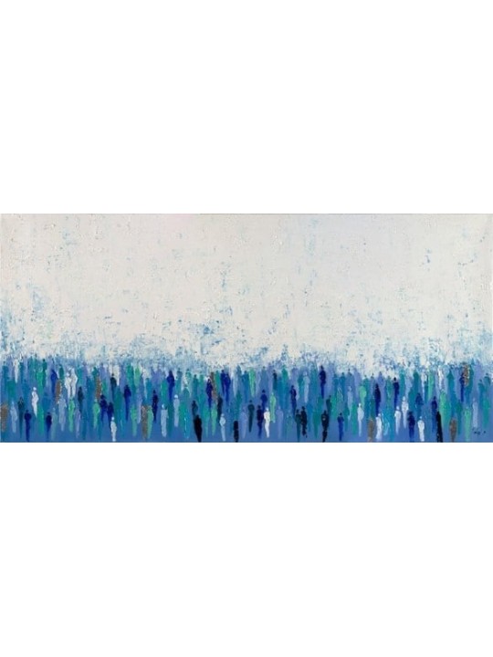 Peinture abstraite originale de couleurs à l’huile de Weste, abstrait juif A