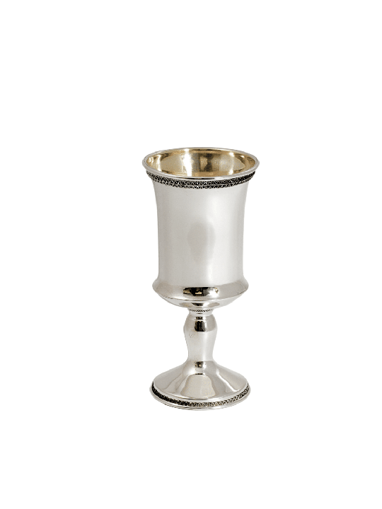 Coupe de Kiddouche en argent sterling au look épuré avec Decora, Coupes de Kiddouche, Est