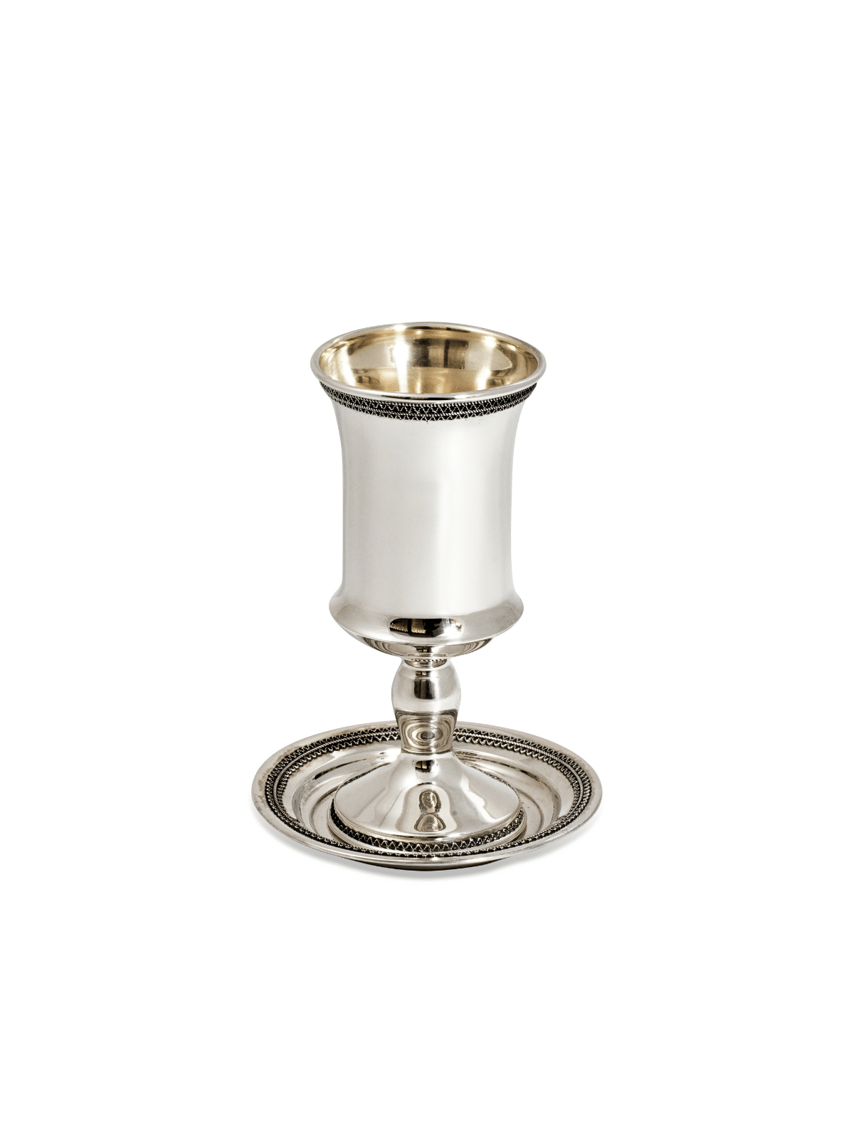 Coupe de Kiddouche en argent sterling au look épuré avec Decora, Coupes de Kiddouche, Est