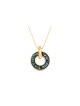 Shema Israel Round Gold Émaillé Pendentif , Cadeaux Tu B'Av , Jud israélien