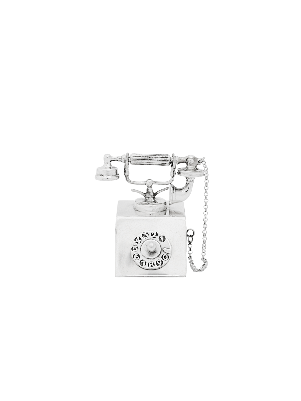 Téléphone d'inspiration vintage avec filigrane et argent massif, cadeaux Tu B'Av, I