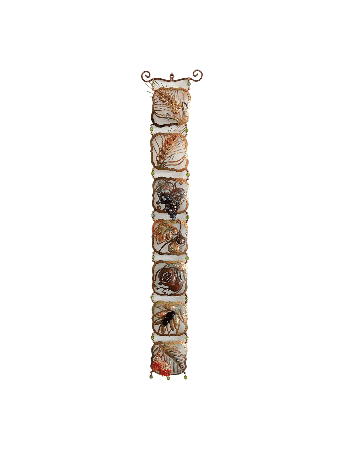 Detailed Copper Seven Species Mobile - Modern Juda , Tu B'Av Gifts , I