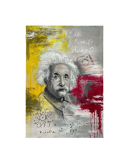 Vibrant Albert Einstein Pop Art With Formulas Pain , Tu B'Av Gifts , I