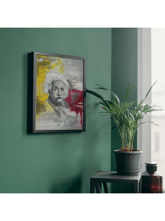 Vibrant Albert Einstein Pop Art avec formules douleur, cadeaux Tu B'Av, I