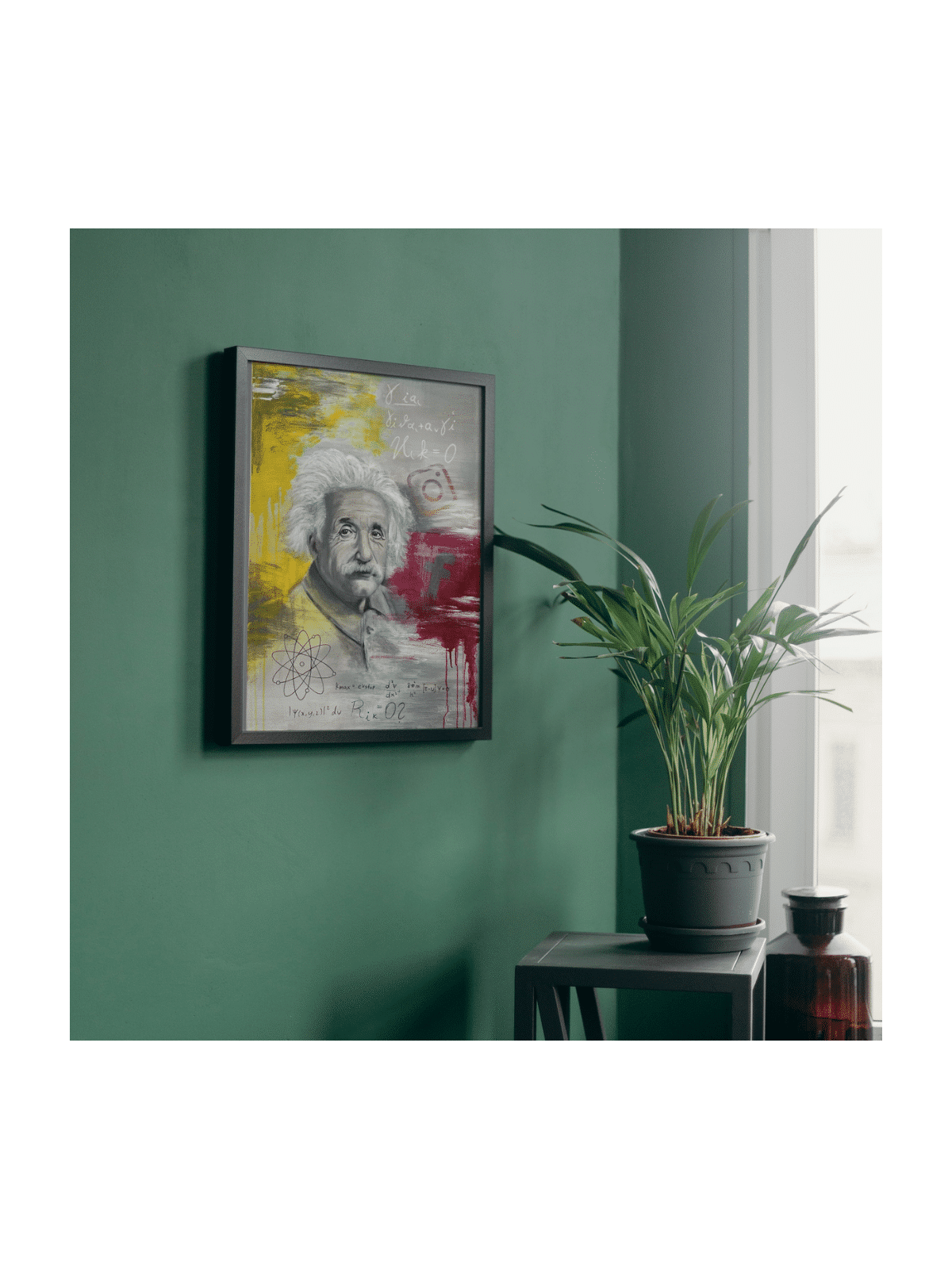 Vibrant Albert Einstein Pop Art With Formulas Pain , Tu B'Av Gifts , I