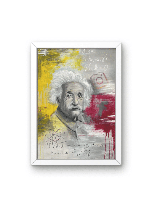 Vibrant Albert Einstein Pop Art avec formules douleur, cadeaux Tu B'Av, I