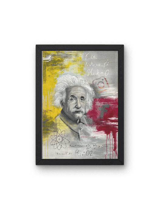 Vibrant Albert Einstein Pop Art With Formulas Pain , Tu B'Av Gifts , I