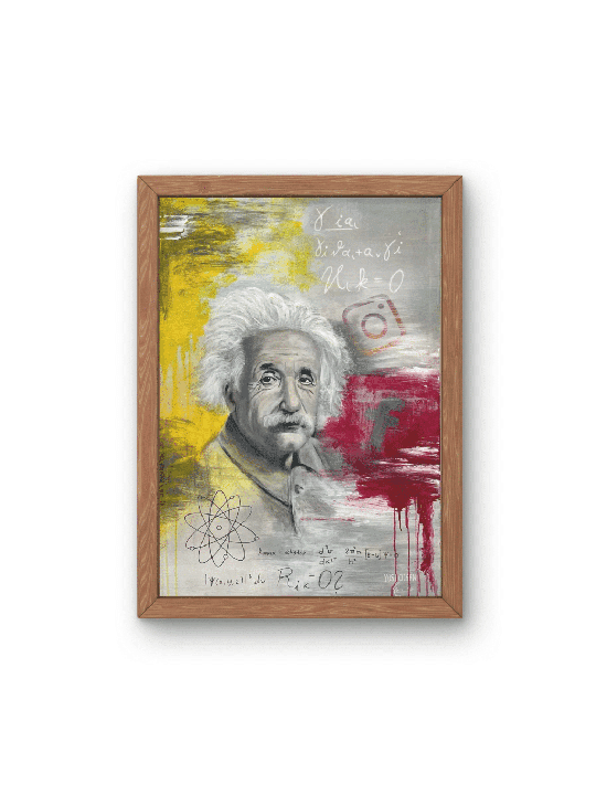 Vibrant Albert Einstein Pop Art avec formules douleur, cadeaux Tu B'Av, I