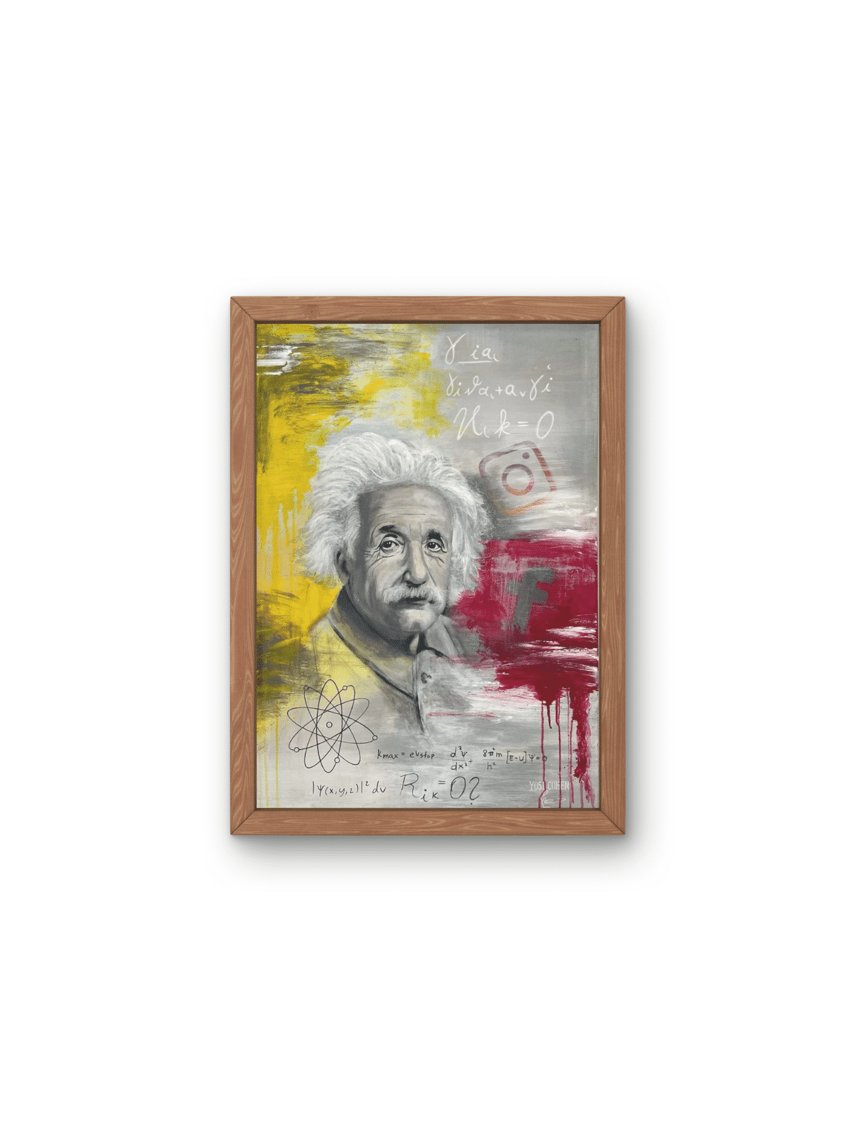 Vibrant Albert Einstein Pop Art With Formulas Pain , Tu B'Av Gifts , I