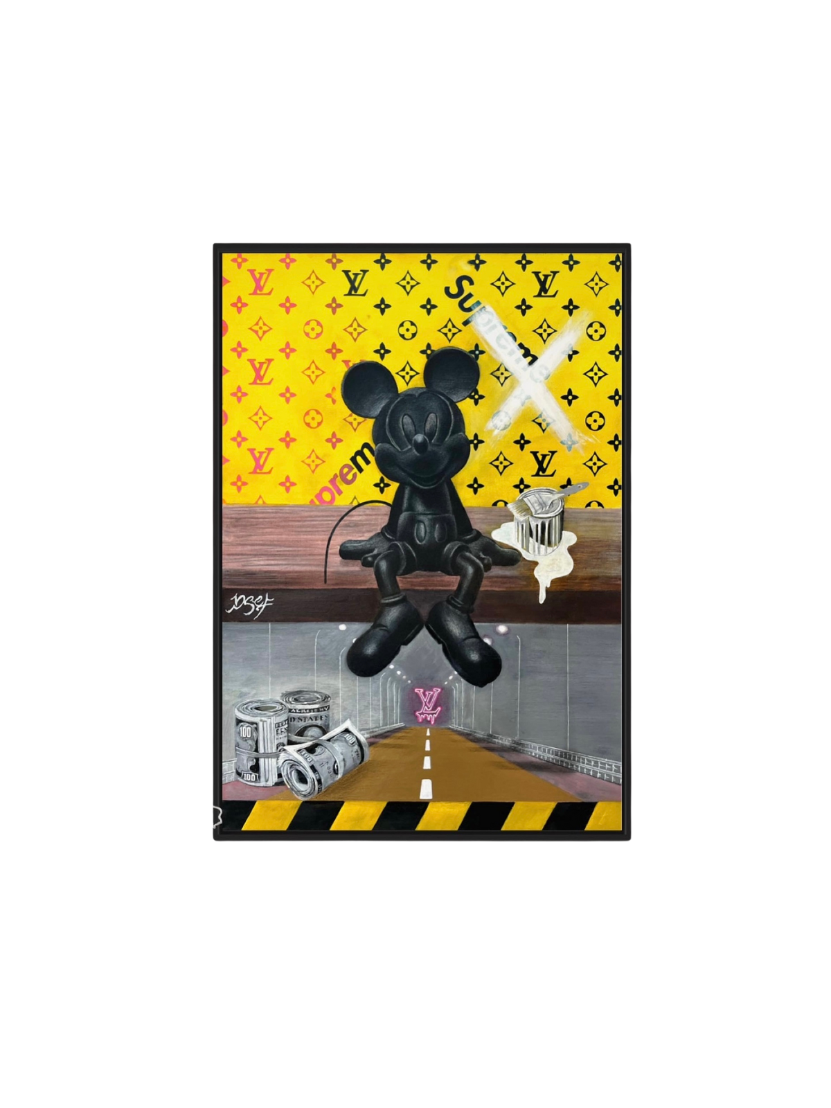 Mickey Mouse à la mode sur un fond Louis Vuitton, cadeaux Tu B'Av, I