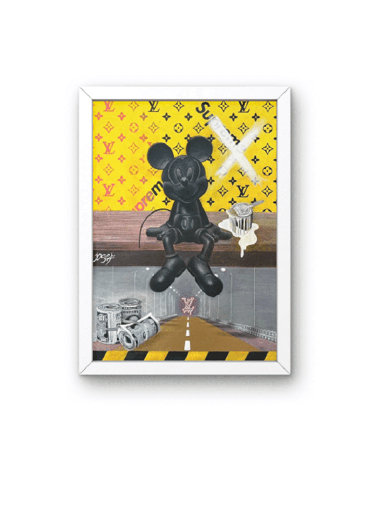 Fashionable Mickey Mouse On a Louis Vuitton Backgr , Tu B'Av Gifts , I