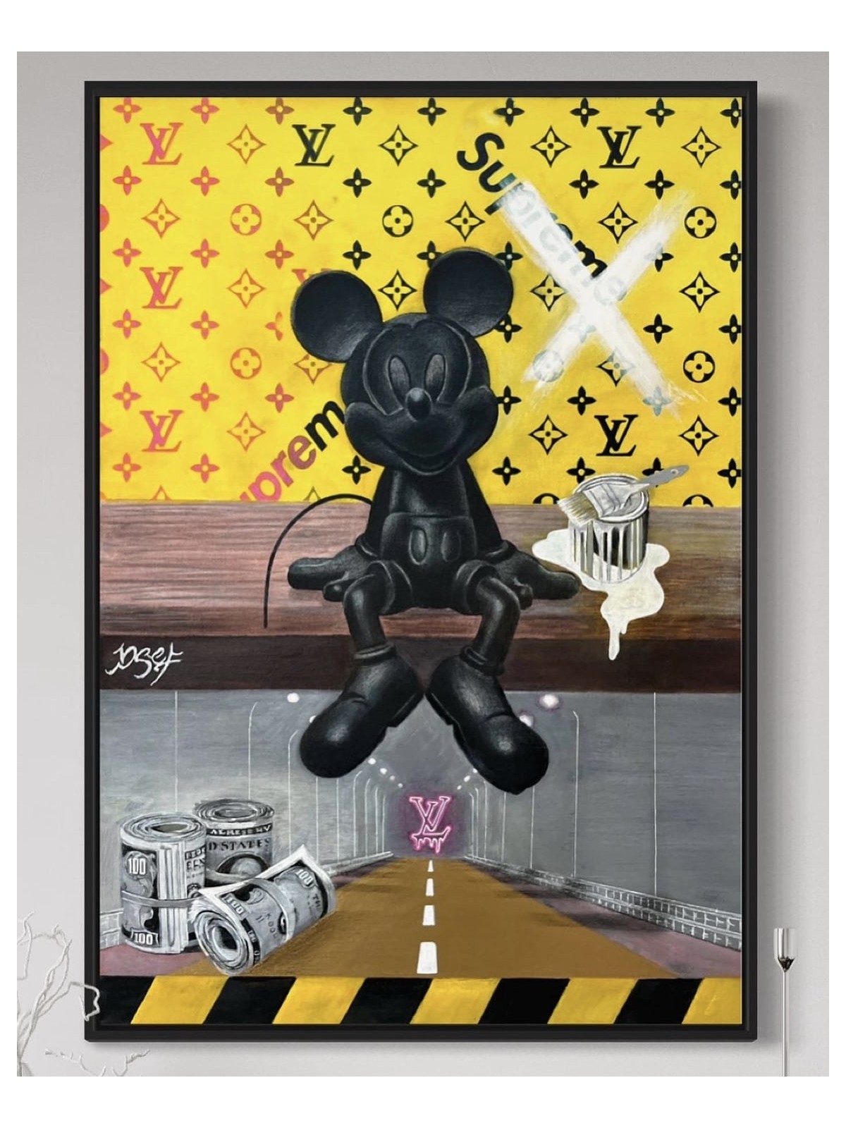 Fashionable Mickey Mouse On a Louis Vuitton Backgr , Tu B'Av Gifts , I