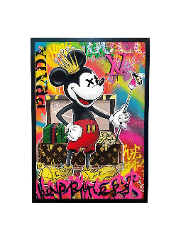Pop Art Painting Of Multicolor Happy Mickey Mouse  , Tu B'Av Gifts , I