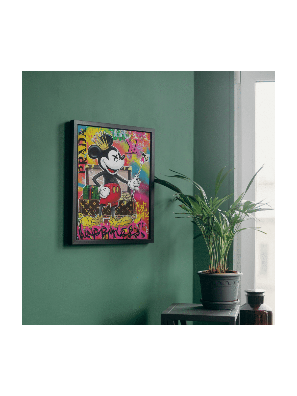 Pop Art Painting Of Multicolor Happy Mickey Mouse  , Tu B'Av Gifts , I