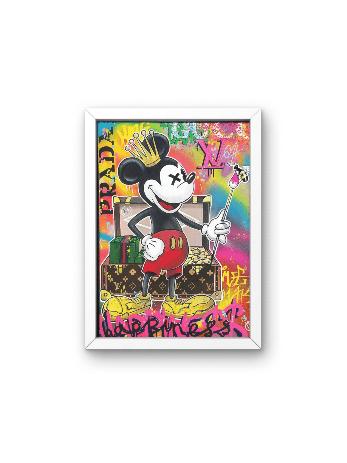 Pop Art Painting Of Multicolor Happy Mickey Mouse  , Tu B'Av Gifts , I