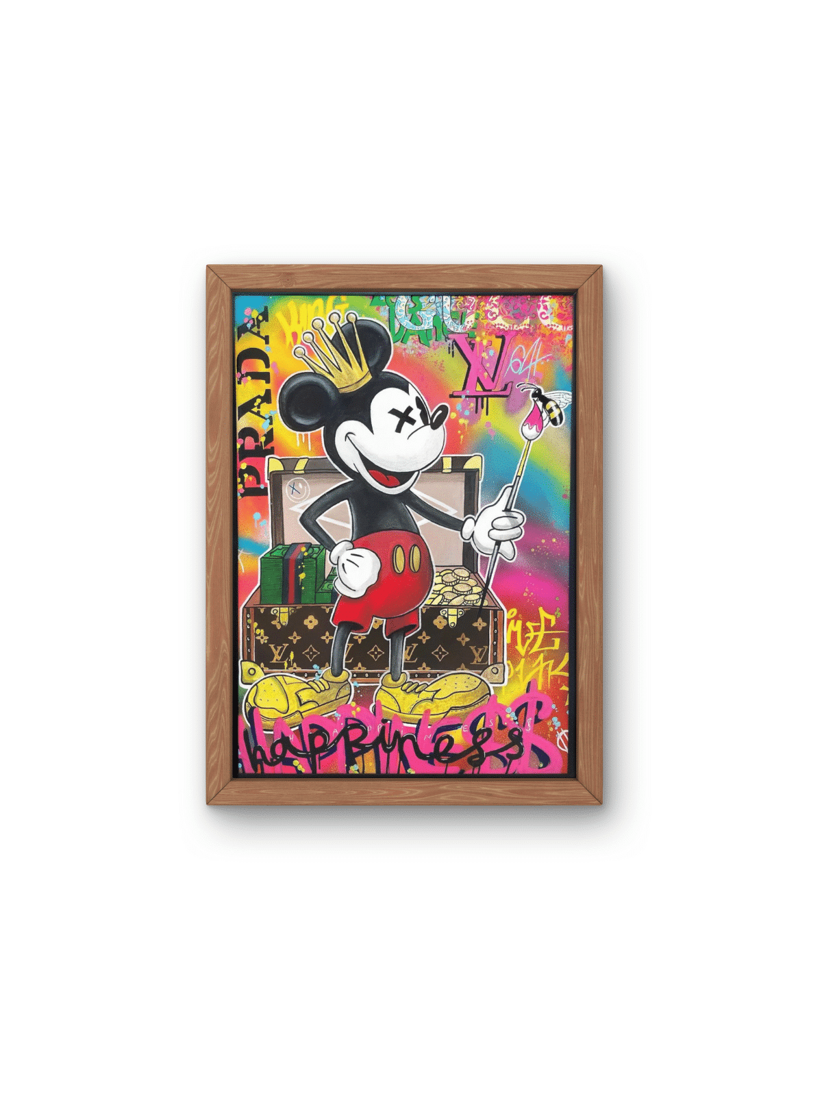 Peinture Pop Art de Happy Mickey Mouse multicolore, cadeaux Tu B'Av, I