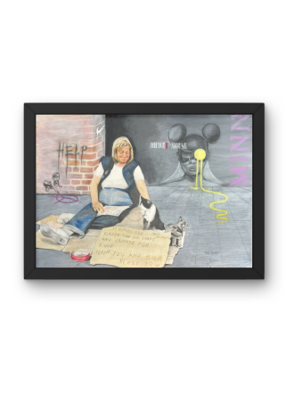 Dessin de la vie dans la rue illustrant la lutte, cadeaux de Tu B'Av, I