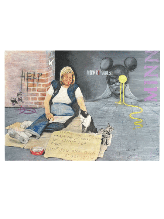 Life on the Street Drawing Depicting the Struggle  , Tu B'Av Gifts , I