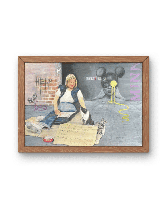 Life on the Street Drawing Depicting the Struggle  , Tu B'Av Gifts , I