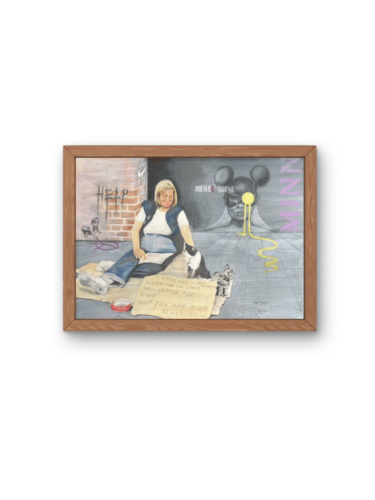 Life on the Street Drawing Depicting the Struggle  , Tu B'Av Gifts , I