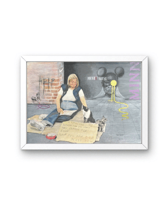 Dessin de la vie dans la rue illustrant la lutte, cadeaux de Tu B'Av, I