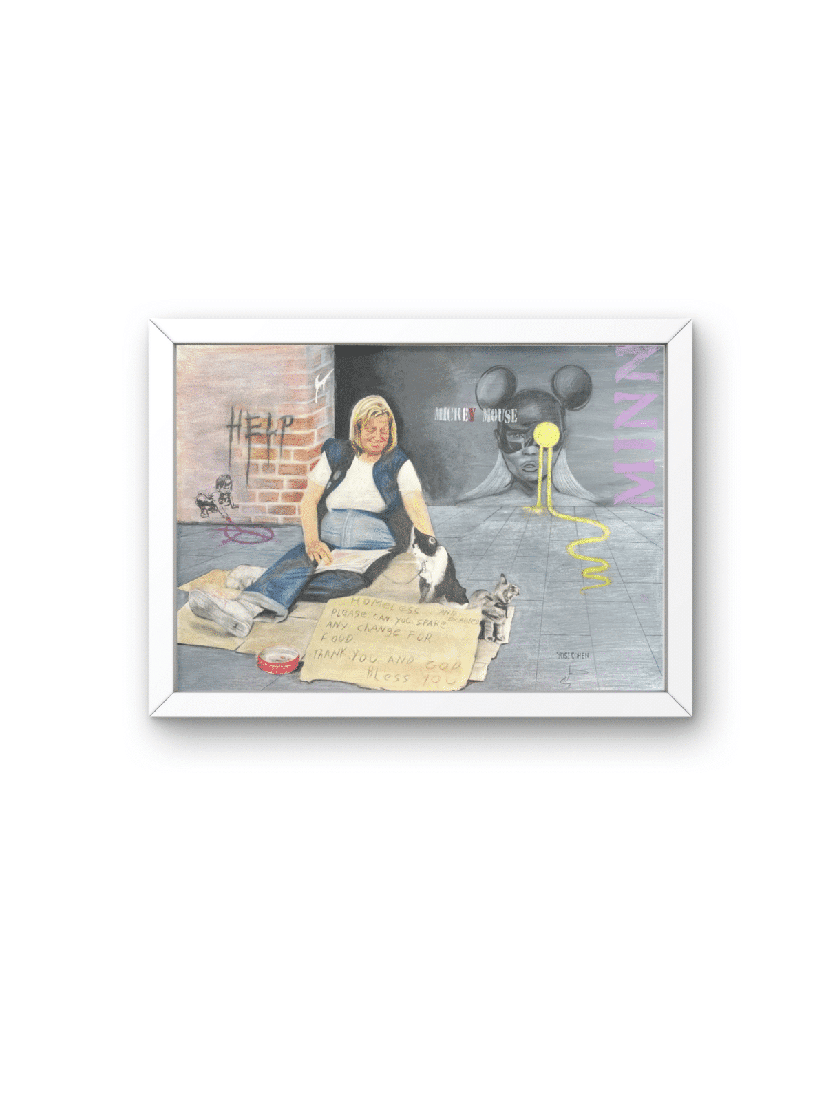 Life on the Street Drawing Depicting the Struggle  , Tu B'Av Gifts , I