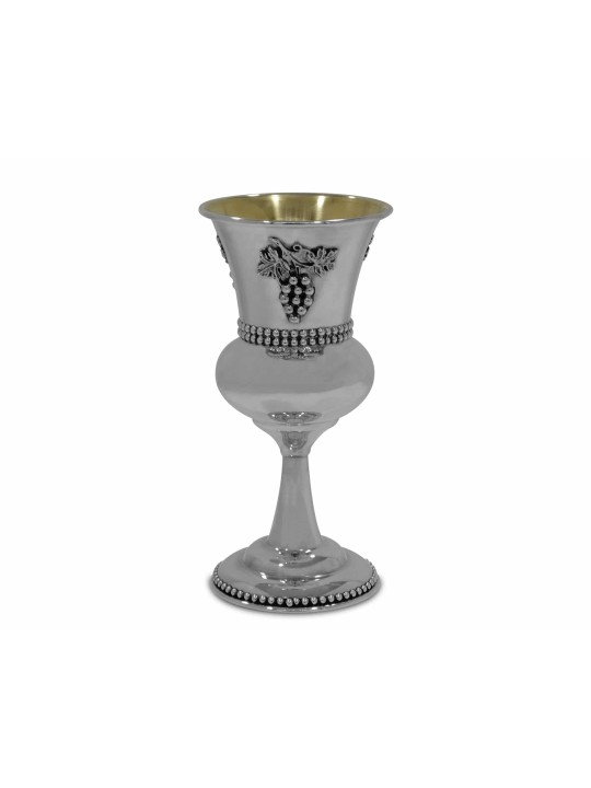 Grande tasse de raisins en argent sterling, cadeaux de Pâque, Judaica israélienne