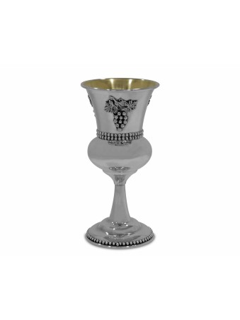 Grande tasse de raisins en argent sterling, cadeaux de Pâque, Judaica israélienne