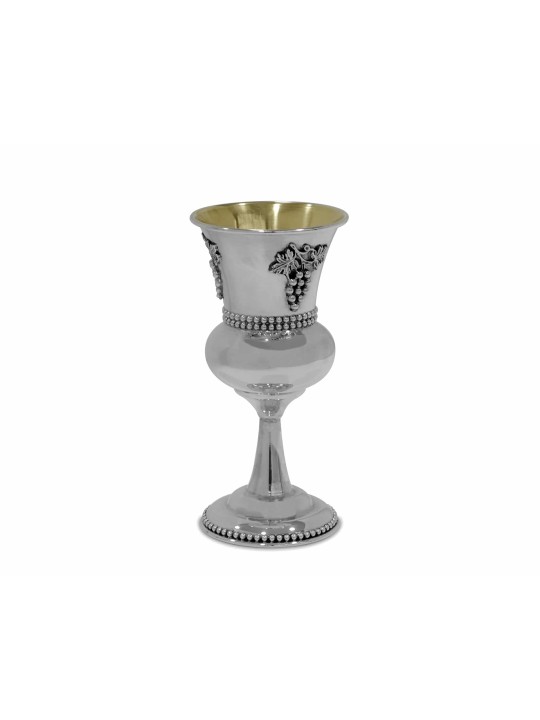 Grande tasse de raisins en argent sterling, cadeaux de Pâque, Judaica israélienne