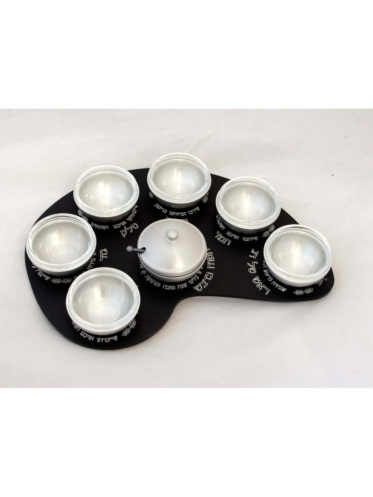 Paint Palette Shaped Modern Plate Aluminum , Aluminum Honey Dishes , I