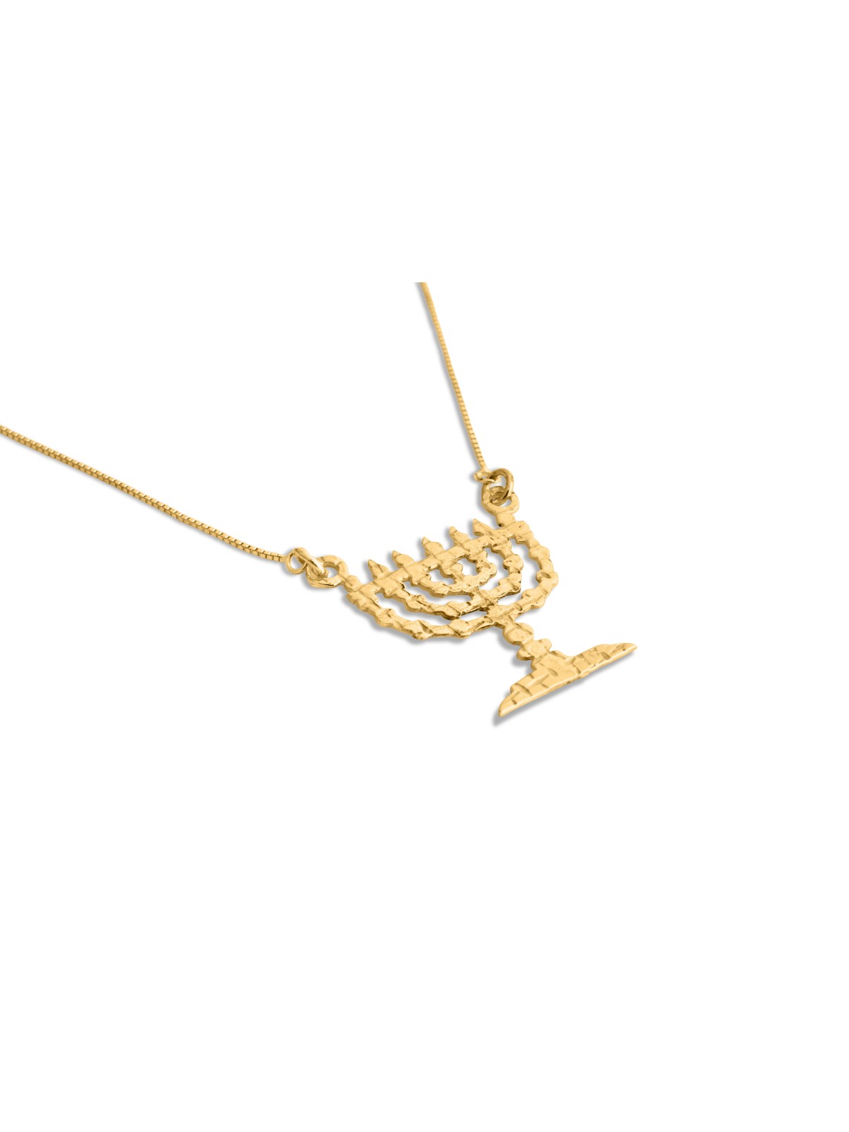 Collier menorah à sept branches en or blanc, cadeaux de mariage juif, Isra