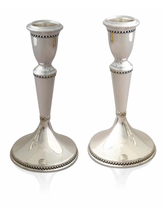 Mid-size Filigree Candlesticks Made of Silver , Sterling Silver Candle