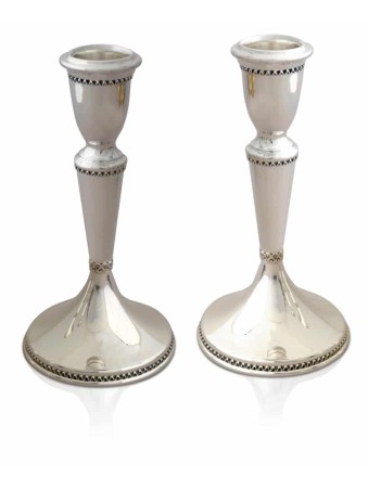 Mid-size Filigree Candlesticks Made of Silver , Sterling Silver Candle