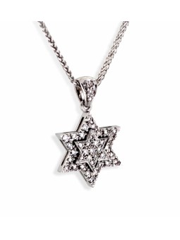 Deux diamants d'or en couches incrustés Magen David Pe , Cadeaux Tu B'Av , I