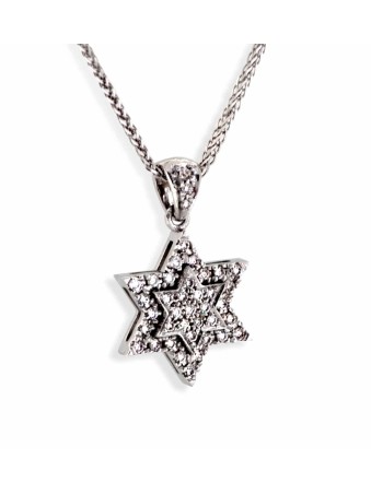 Deux diamants d'or en couches incrustés Magen David Pe , Cadeaux Tu B'Av , I