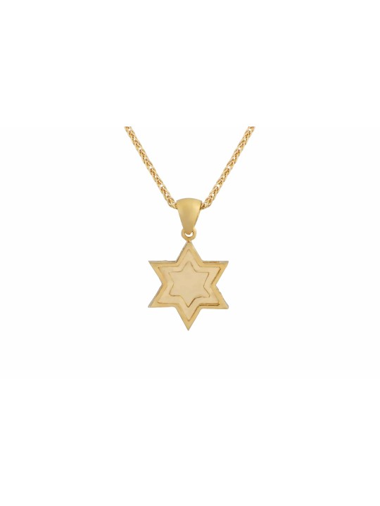 Deux diamants d'or en couches incrustés Magen David Pe , Cadeaux Tu B'Av , I