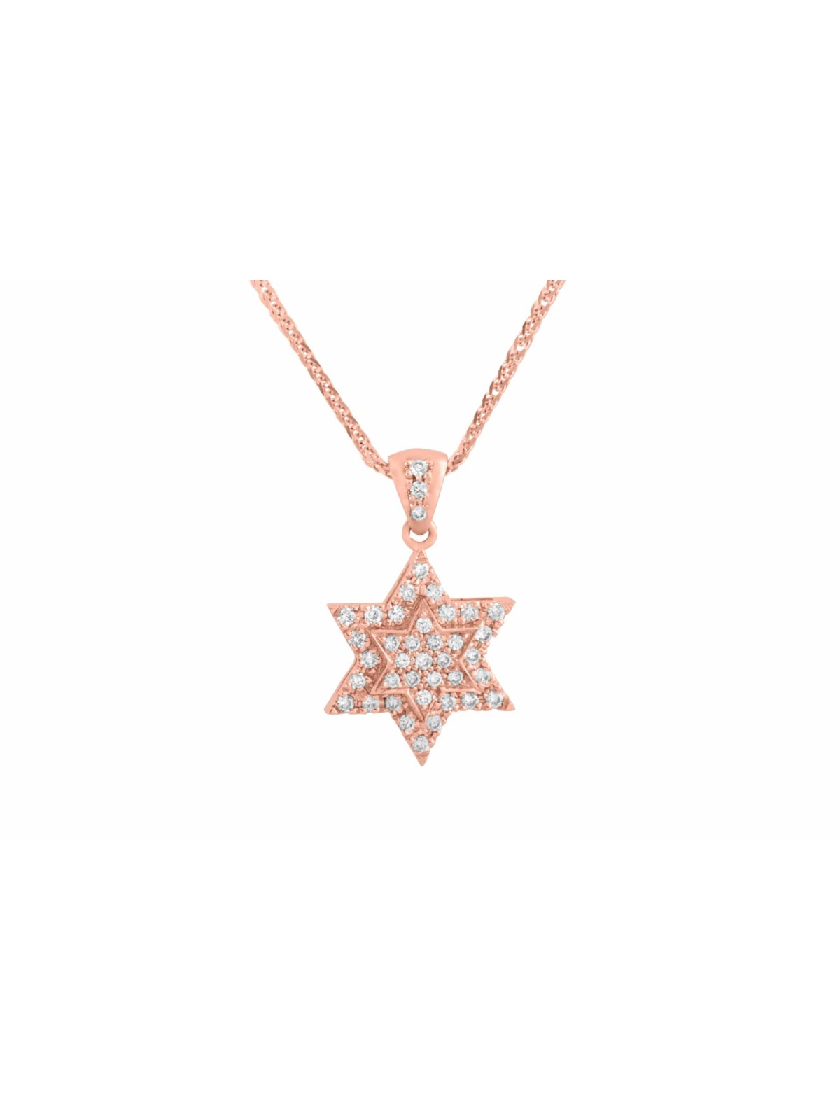 Yellow Gold Diamonds Encrusted Star of David Penda , Tu B'Av Gifts , I