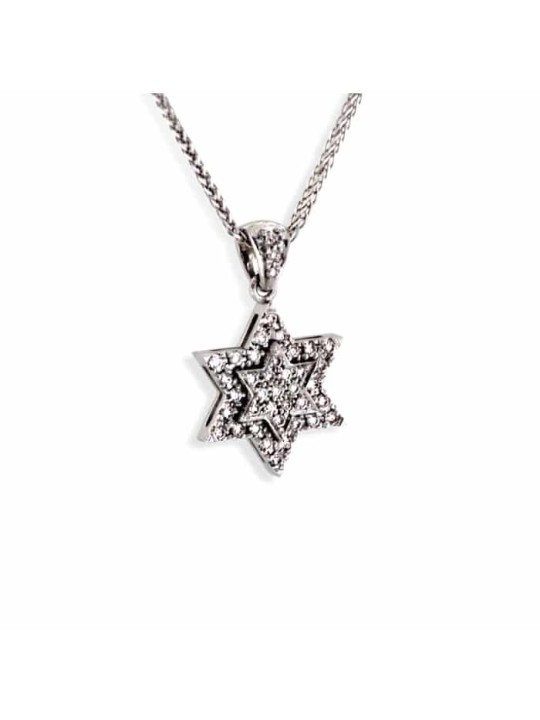Yellow Gold Diamonds Encrusted Star of David Penda , Tu B'Av Gifts , I