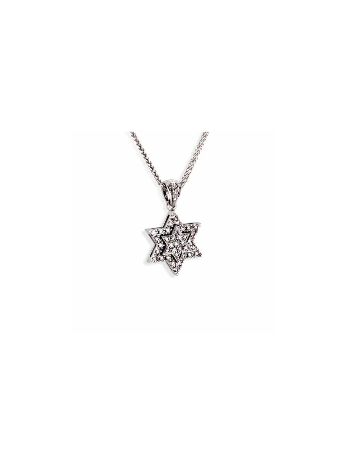Étoile de David incrustée de diamants en or jaune Penda , Cadeaux Tu B'Av , I