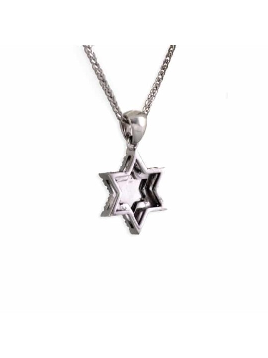 Étoile de David incrustée de diamants en or jaune Penda , Cadeaux Tu B'Av , I
