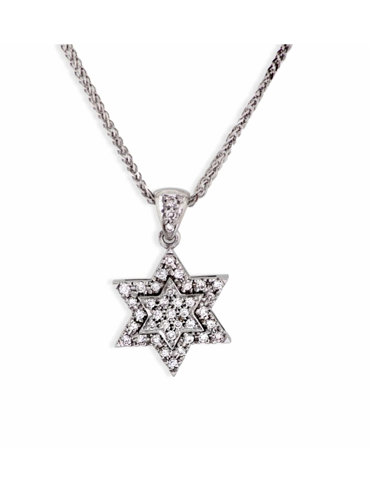 Étoile de David incrustée de diamants en or jaune Penda , Cadeaux Tu B'Av , I