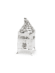 Boîte à épices en argent à motifs de maison en brique élégante pour cadeaux Tu B'Av, I