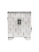 Boîte à épices en argent à motifs de maison en brique élégante pour cadeaux Tu B'Av, I