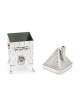 Elegant Brick House Patterned Silver Spice Box for , Tu B'Av Gifts , I