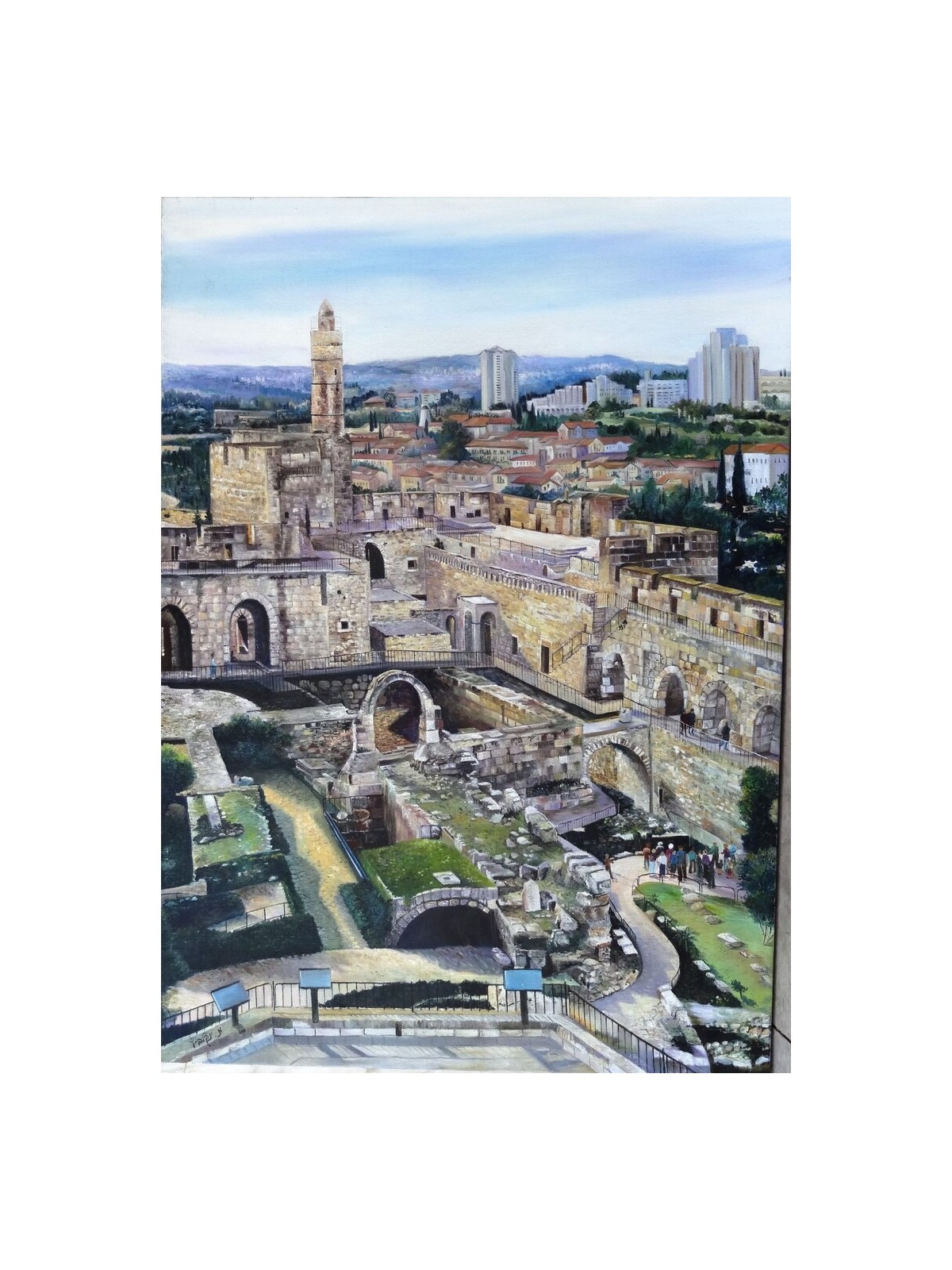 Belle peinture moderne du paysage de Jérusalem i , Cadeaux Tu B'Av , I