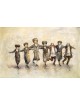 Impression exceptionnelle de peinture de danse hassidique, cadeaux Tu B'Av, Ju israélien