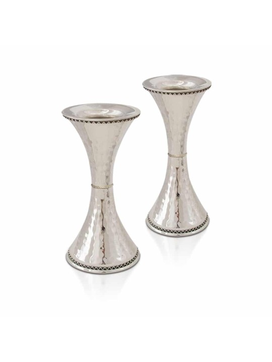 925 Sterling Silver with Hammered Finish , Sterling Silver Candlestick