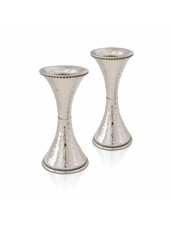 925 Sterling Silver with Hammered Finish , Sterling Silver Candlestick