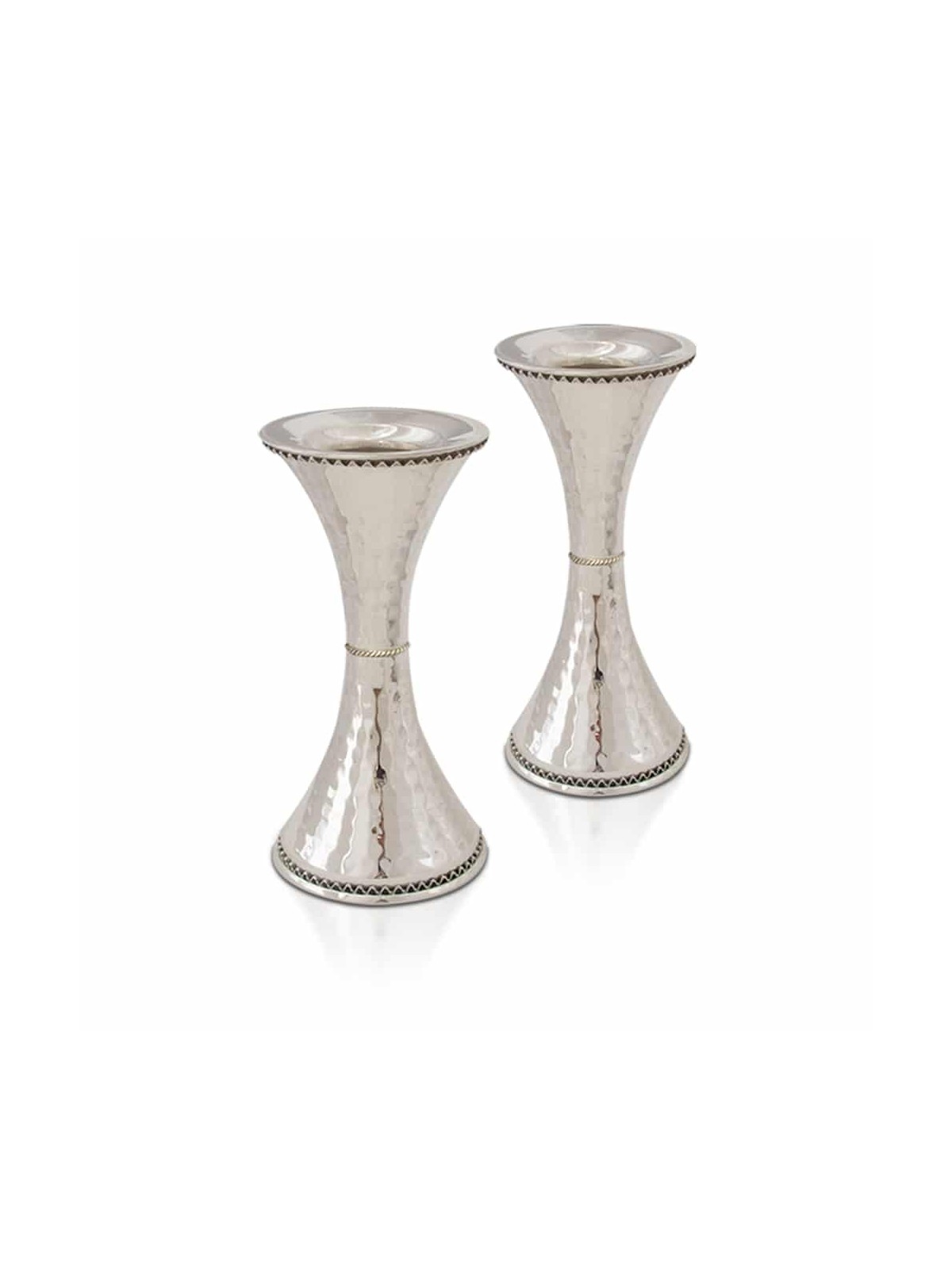 925 Sterling Silver with Hammered Finish , Sterling Silver Candlestick